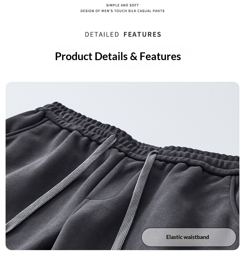 Herren Freizeithose American Retro Stil Lockere Strickhose Einfarbig_voghion.com