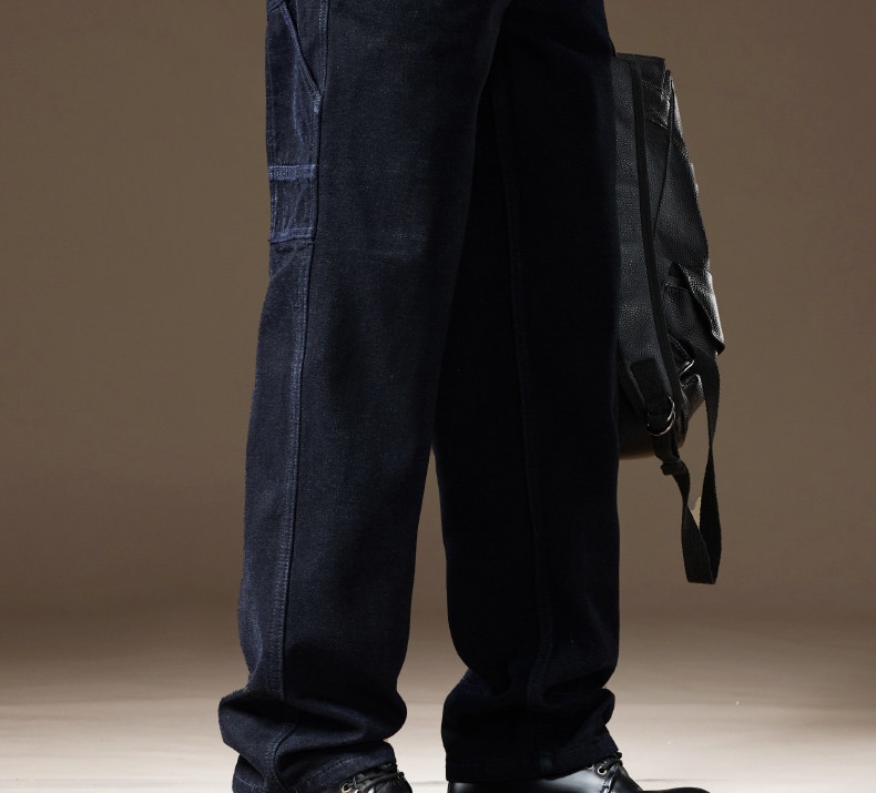 Jeans uomo taglio dritto in ciniglia foderati in pile inverno_voghion.com
