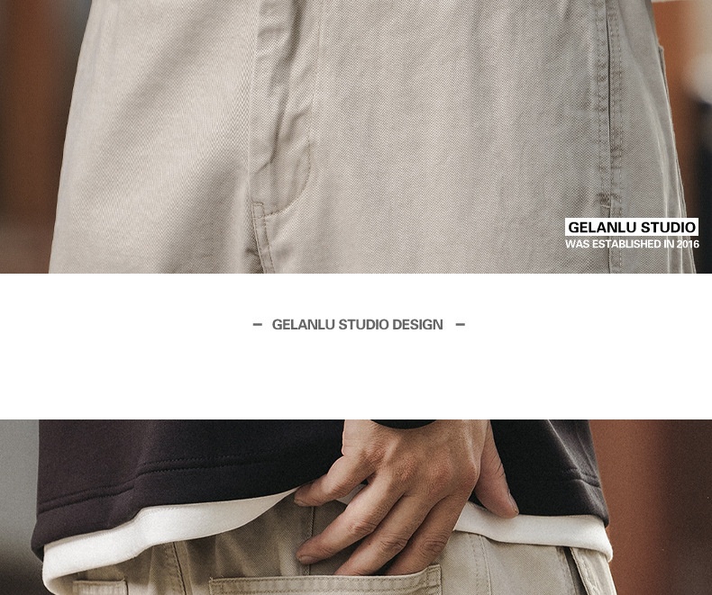 Herren Freizeithose Im Amerikanischen Retro-stil Weites Bein_voghion.com