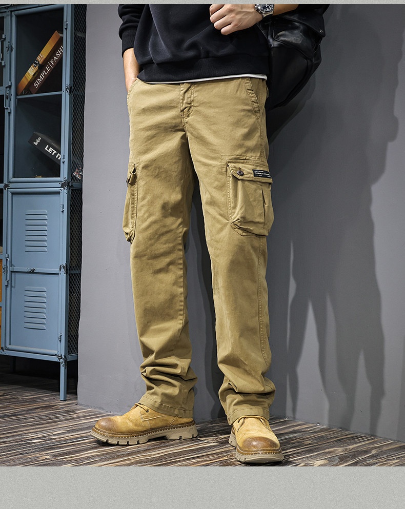 Herren Cargohose American Retro Freizeithose Für Den Herbst_voghion.com