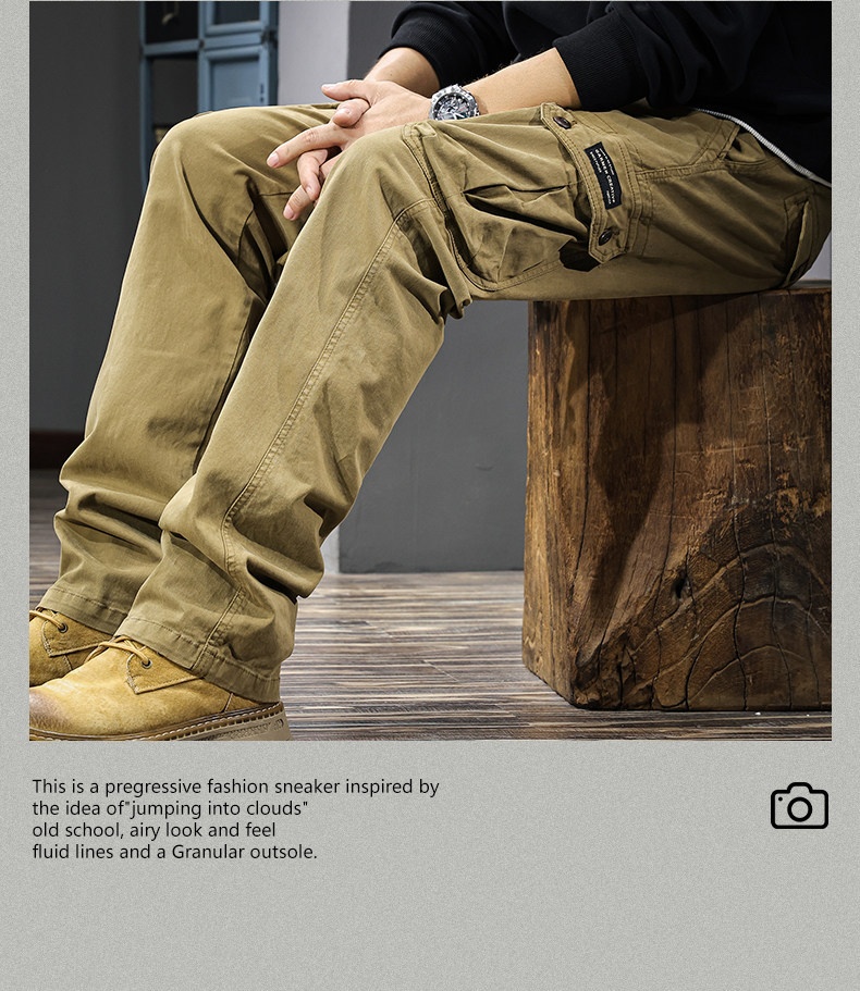 Herren Cargohose American Retro Freizeithose Für Den Herbst_voghion.com