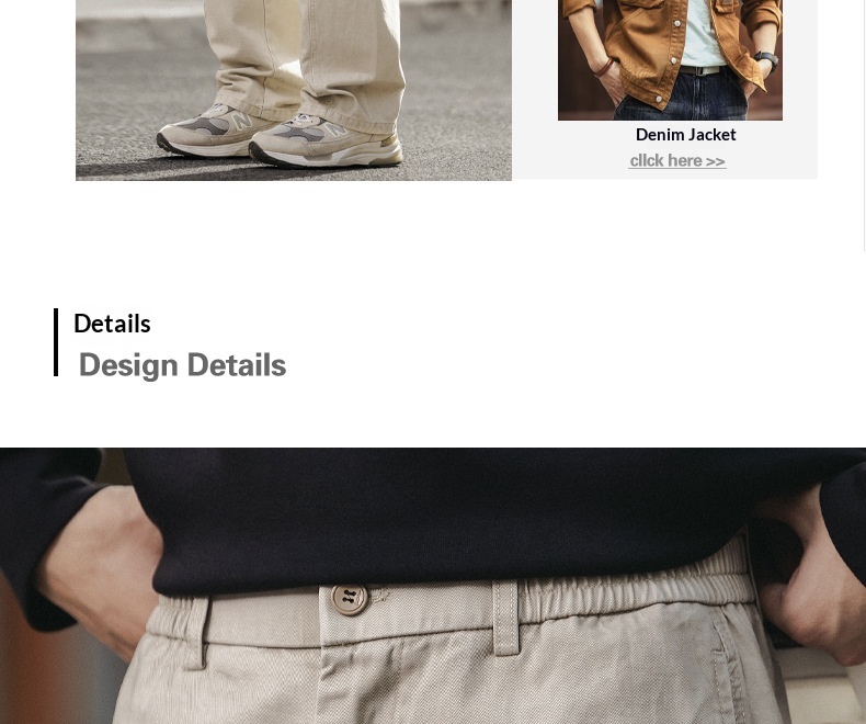 Herren Freizeithose Im Amerikanischen Retro-stil Weites Bein_voghion.com