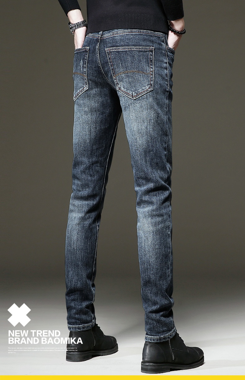 Hochwertige Herren Jeans Slim Fit Elastisch Modisch Herbst Winter_voghion.com