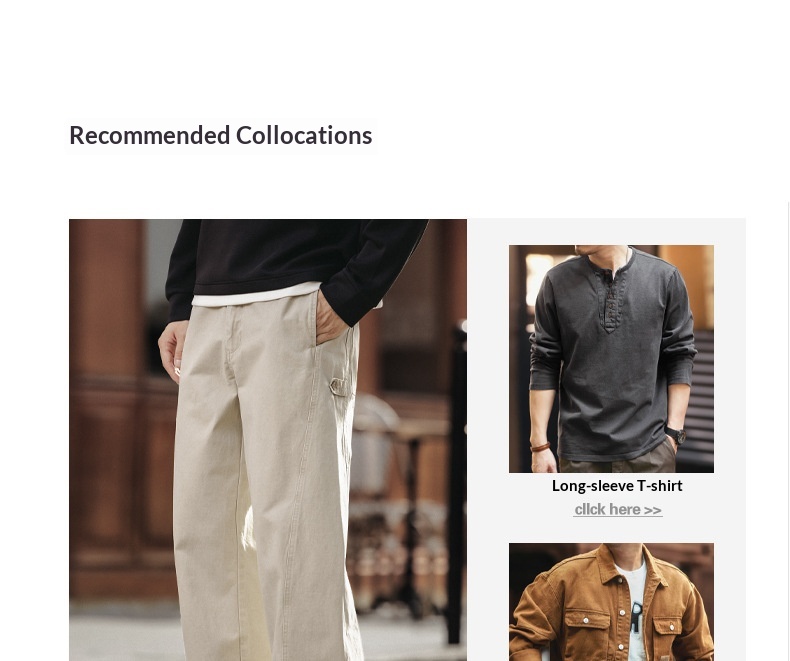 Herren Freizeithose Im Amerikanischen Retro-stil Weites Bein_voghion.com