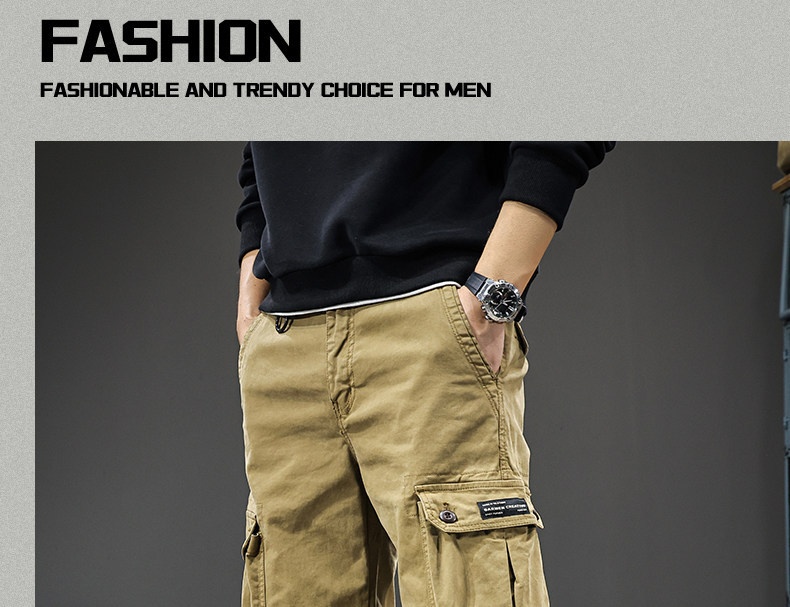 Herren Cargohose American Retro Freizeithose Für Den Herbst_voghion.com