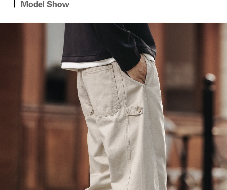 Herren Freizeithose Im Amerikanischen Retro-stil Weites Bein_voghion.com