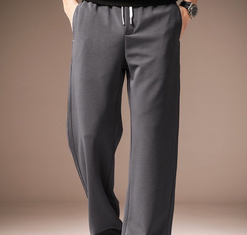 Herren American Retro Eisseide Freizeithose Weit Geschnitten Gestreift_voghion.com