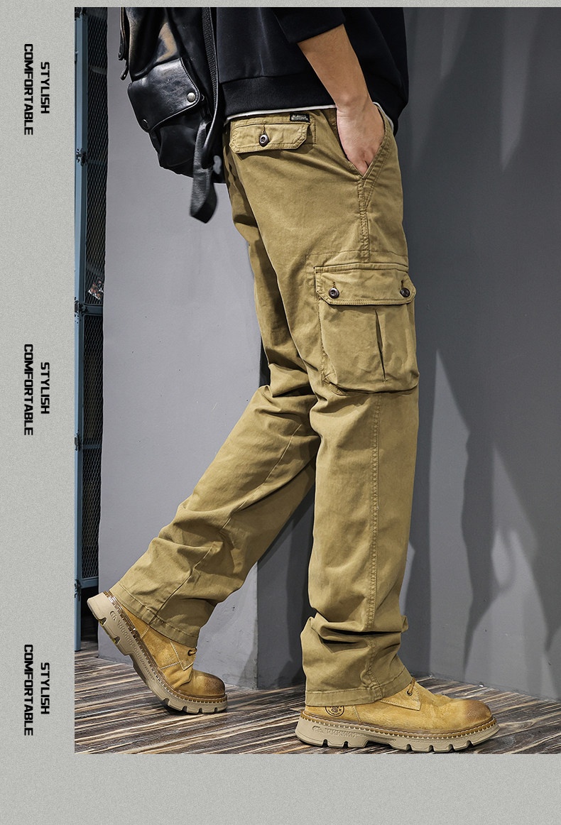 Herren Cargohose American Retro Freizeithose Für Den Herbst_voghion.com