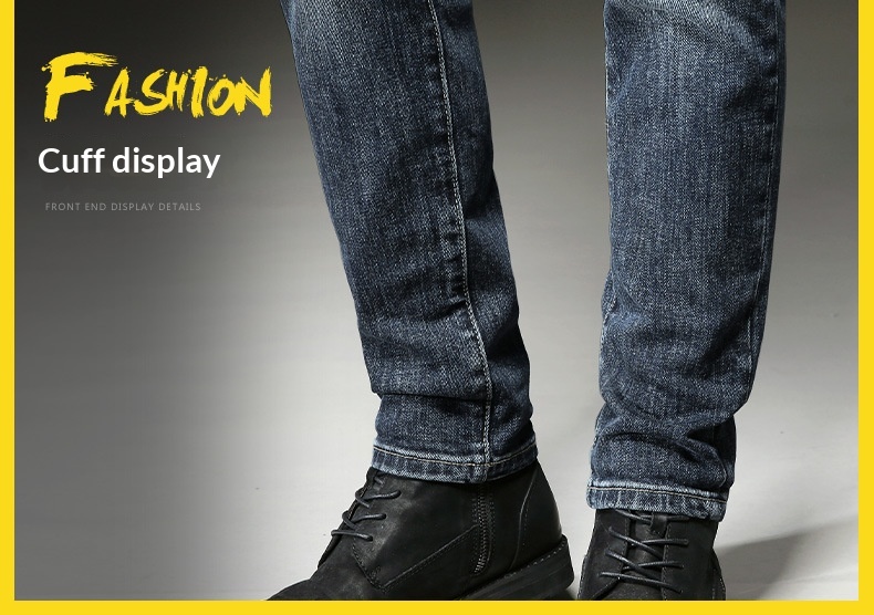Hochwertige Herren Jeans Slim Fit Elastisch Modisch Herbst Winter_voghion.com