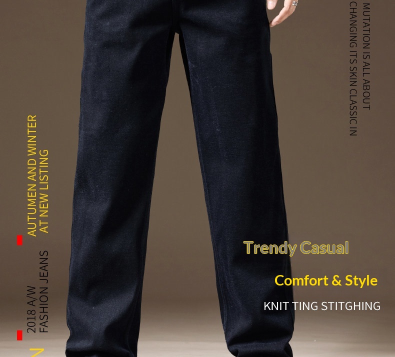 Jeans uomo taglio dritto in ciniglia foderati in pile inverno_voghion.com