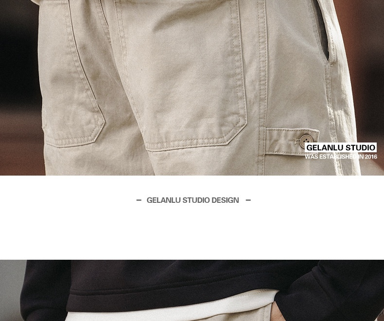 Herren Freizeithose Im Amerikanischen Retro-stil Weites Bein_voghion.com