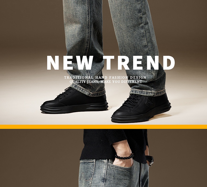 Herr vintage stentvättade jeans med fleecefoder rak passform_voghion.com