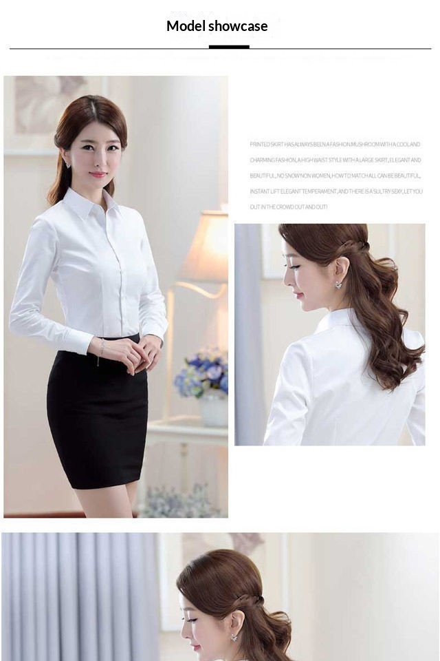 Camicia bianca da donna slim fit maniche lunghe professionale_voghion.com
