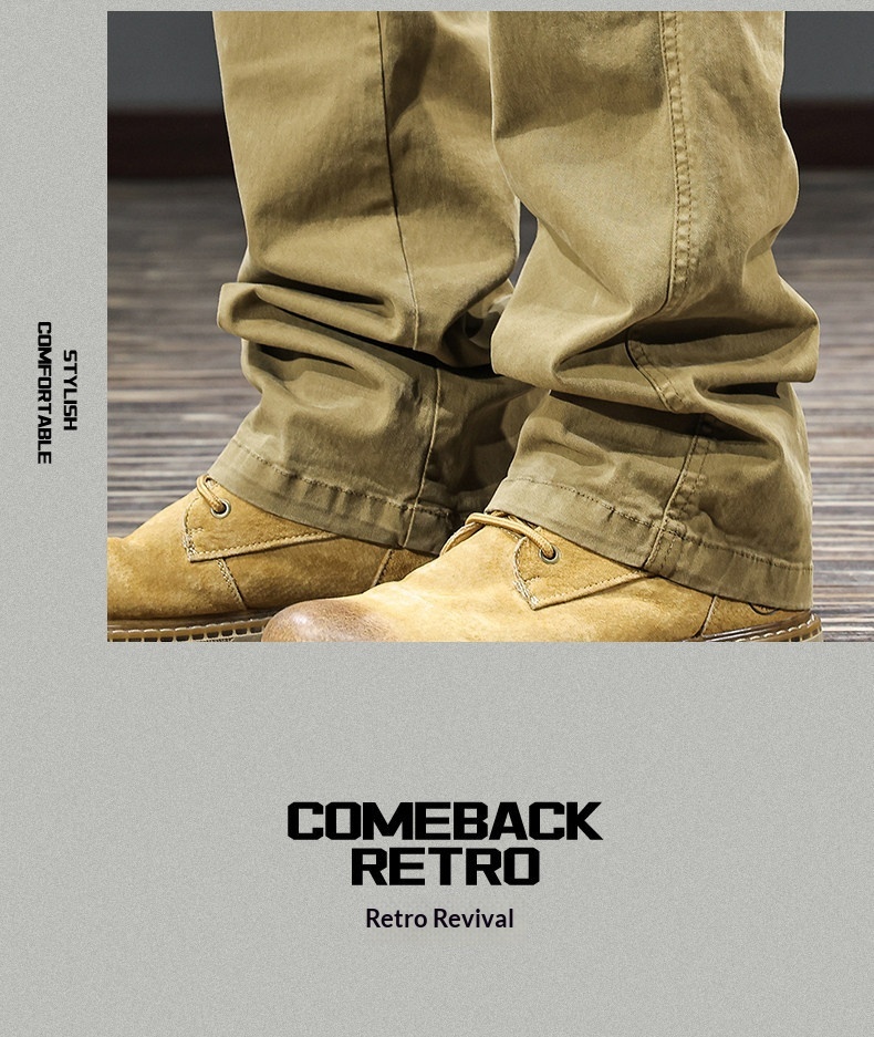Herren Cargohose American Retro Freizeithose Für Den Herbst_voghion.com