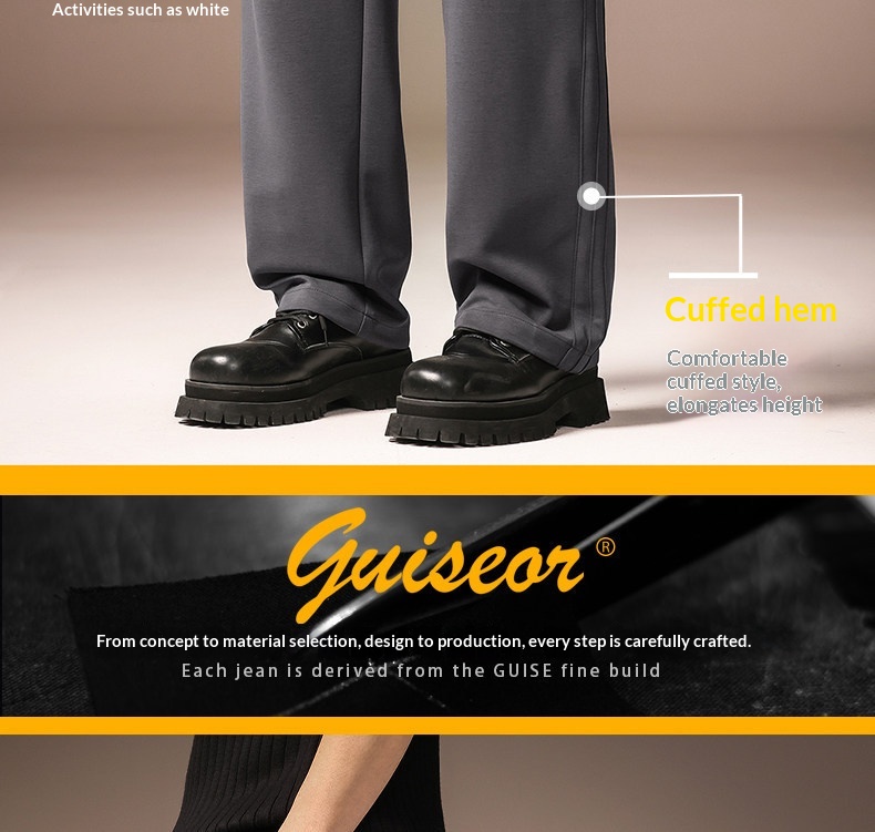 Herren American Retro Eisseide Freizeithose Weit Geschnitten Gestreift_voghion.com