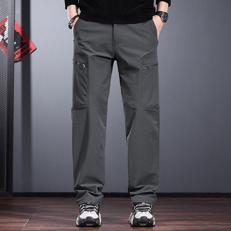 Pantaloni casual impermeabili ed elasticizzati, modello a gamba dritta, ideali per escursionismo, alpinismo e attività all'aperto, collezione primavera 2026, per uomo._voghion.com