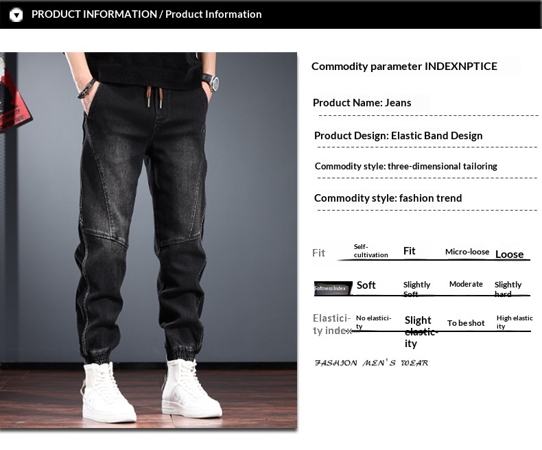 Men's Jeans Men's Slim Fit Patchwork Jogger Vintage Workwear_voghion.com