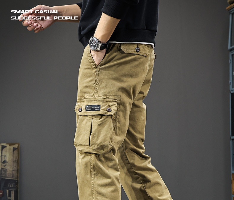 Herren Cargohose American Retro Freizeithose Für Den Herbst_voghion.com