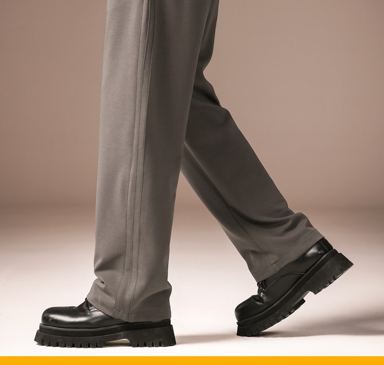 Herren American Retro Eisseide Freizeithose Weit Geschnitten Gestreift_voghion.com