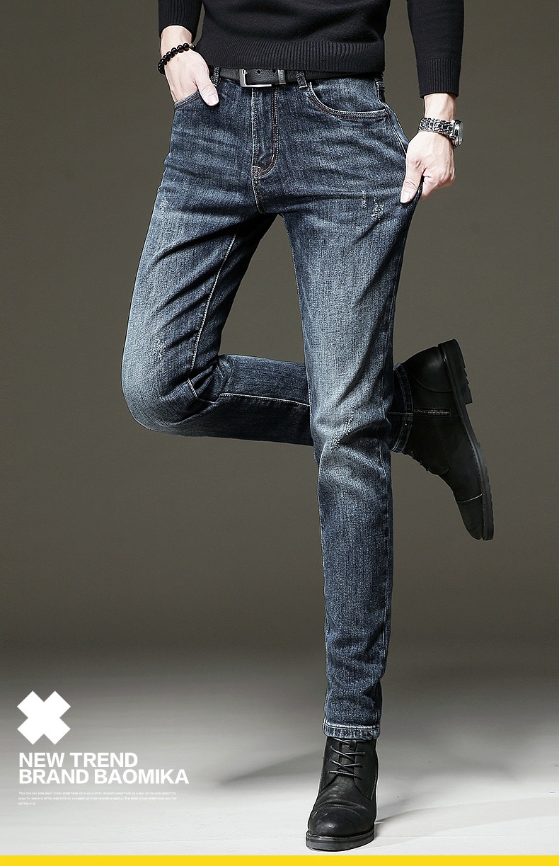 Hochwertige Herren Jeans Slim Fit Elastisch Modisch Herbst Winter_voghion.com