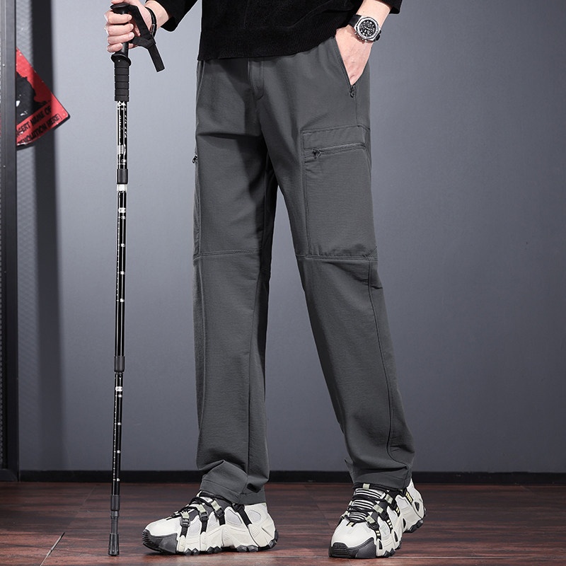 Pantaloni casual impermeabili ed elasticizzati, modello a gamba dritta, ideali per escursionismo, alpinismo e attività all'aperto, collezione primavera 2026, per uomo._voghion.com