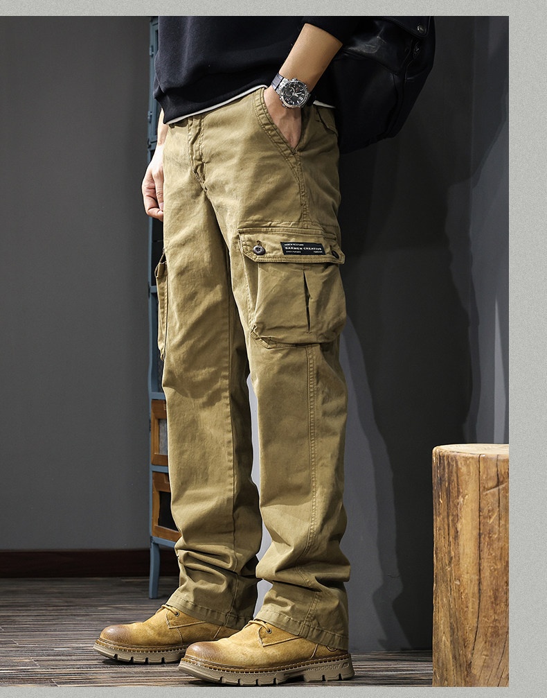 Herren Cargohose American Retro Freizeithose Für Den Herbst_voghion.com