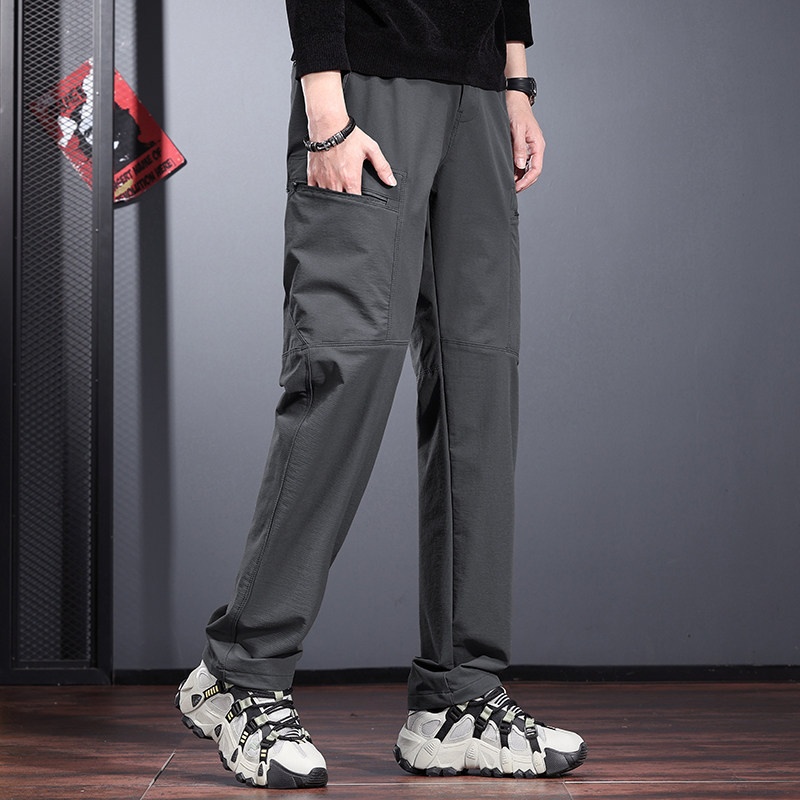 Pantaloni casual impermeabili ed elasticizzati, modello a gamba dritta, ideali per escursionismo, alpinismo e attività all'aperto, collezione primavera 2026, per uomo._voghion.com