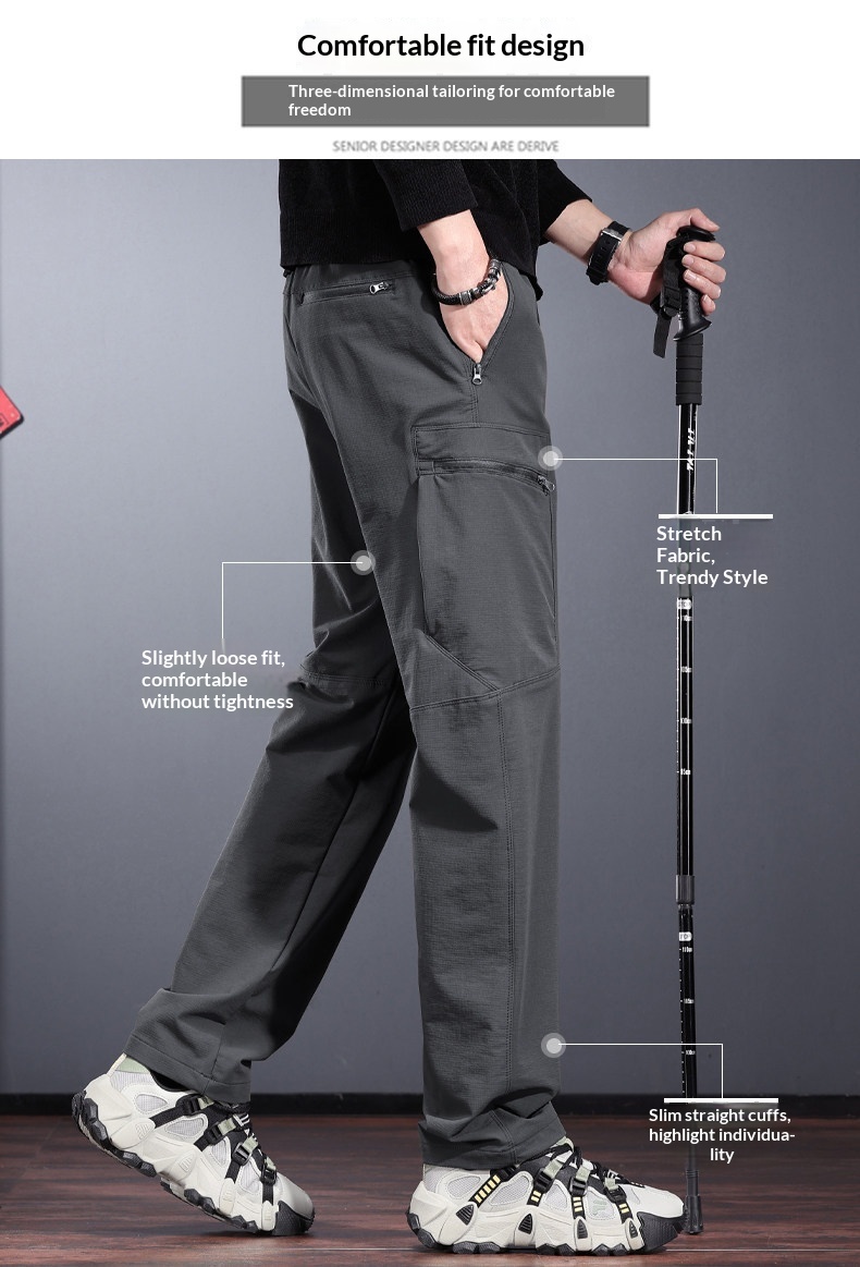 Pantaloni cargo uomo impermeabili per trekking e montagna_voghion.com