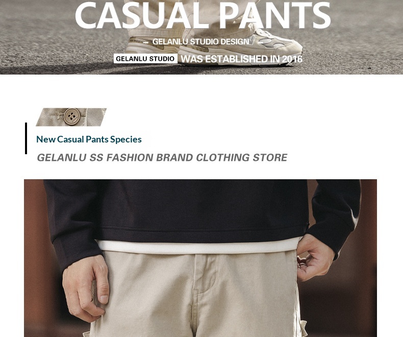 Herren Freizeithose Im Amerikanischen Retro-stil Weites Bein_voghion.com