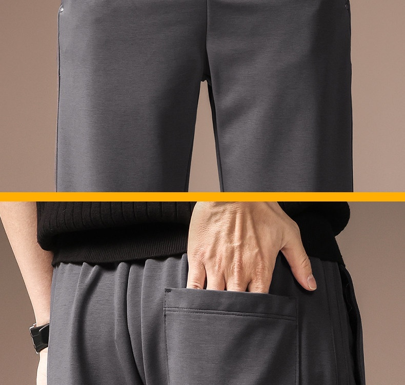 Herren American Retro Eisseide Freizeithose Weit Geschnitten Gestreift_voghion.com