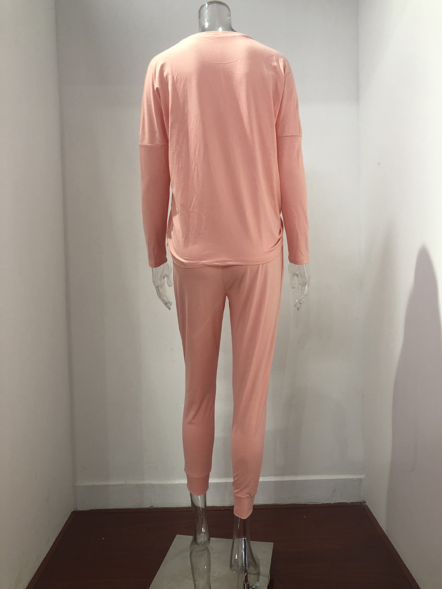 Women's Active Set Long Sleeve Solid Colour Casual Sportswear_voghion.com