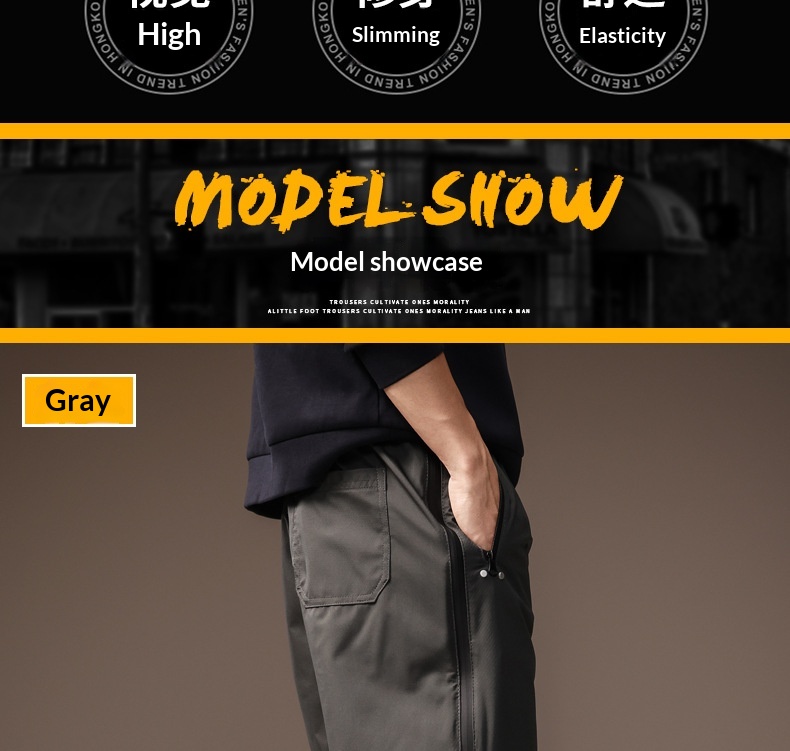Pantalón casual hombre outdoor impermeable cortavientos recto_voghion.com