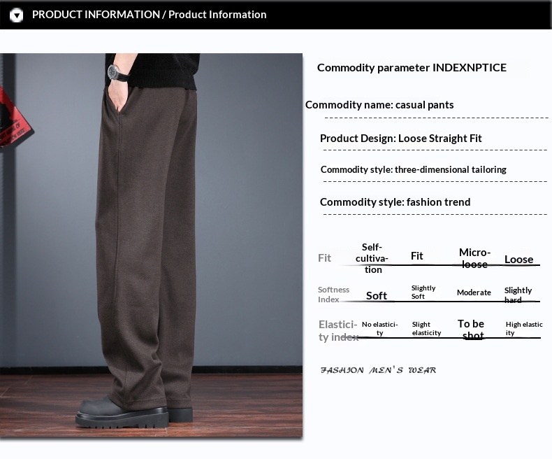 Men's Heavyweight Casual Pants Fleece Lined Thickened Trousers_voghion.com