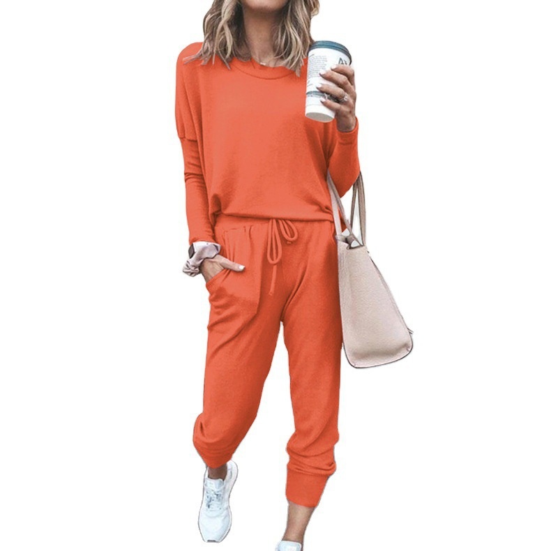 2025 In Stock Autumn Winter New Cross-Border European And American Women's Fashion Loose Solid Color Long Sleeve_voghion.com