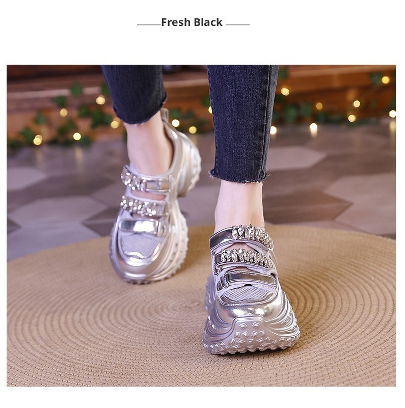 Zapatillas Walking Mujer Con Suela Durian Y Brillantes Plataforma_voghion.com