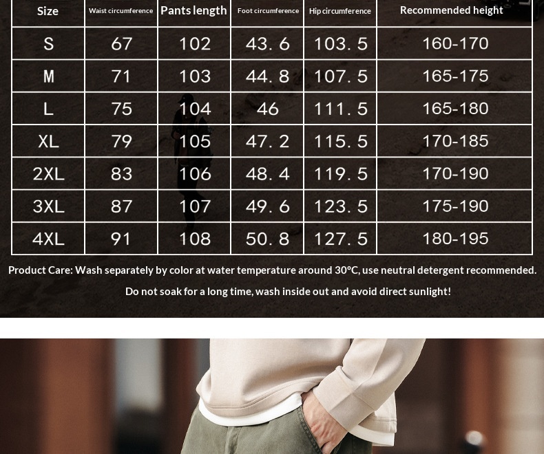 Pantaloni cargo uomo retro ampio dritto gamba larga cotone_voghion.com