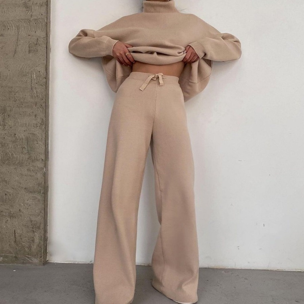 Herbst/Winter 2025: Europäische und amerikanische Damenmode – Grenzüberschreitend, neu, modisch, gestrickt, mit Schnürung, lässig_voghion.com