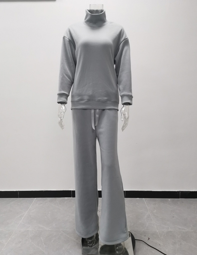 Damen Strick Sport Set Europäischer Stil Modisches Freizeitset_voghion.com