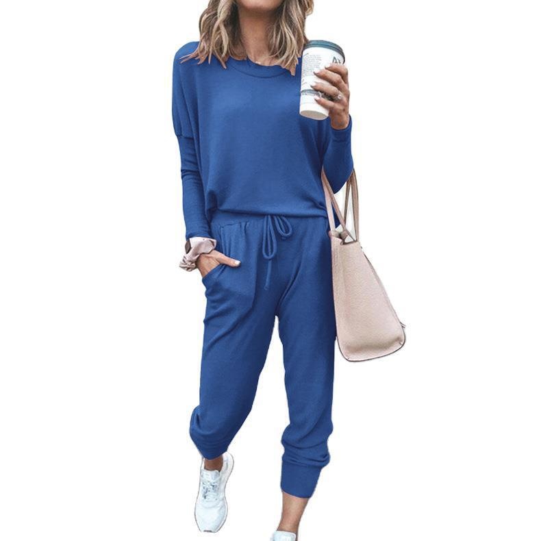 2025 In Stock Autumn Winter New Cross-Border European And American Women's Fashion Loose Solid Color Long Sleeve_voghion.com