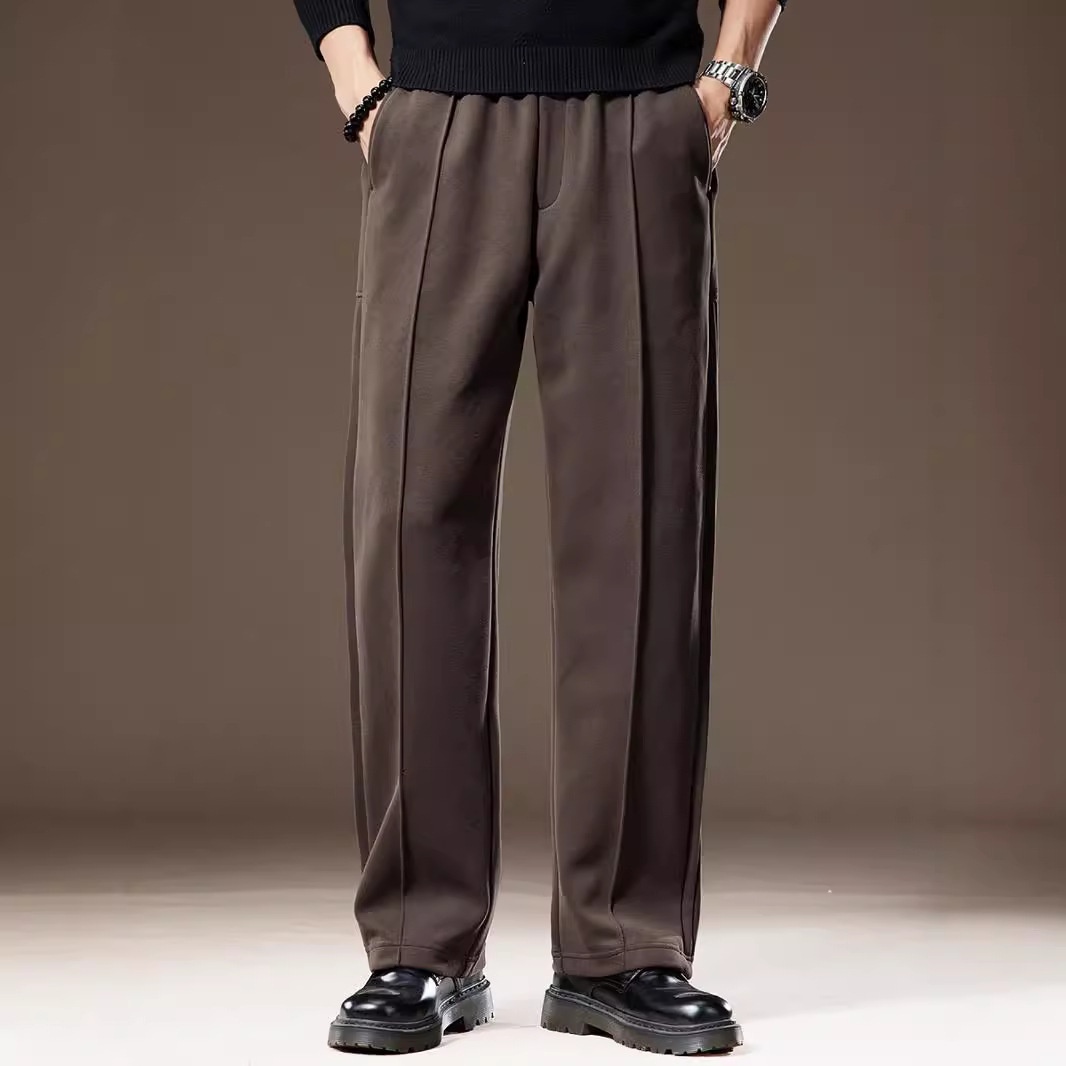 Hochwertige amerikanische Retro-Jogginghose für Herren mit geradem Bein, neuer Herbststil, locker geschnitten, sportlich, fließend, weites Bein, schlicht_voghion.com