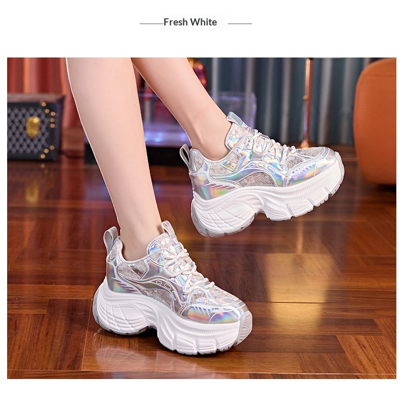 Breathable Mesh Dad Trainers Thick Sole Height Increasing Shoes_voghion.com
