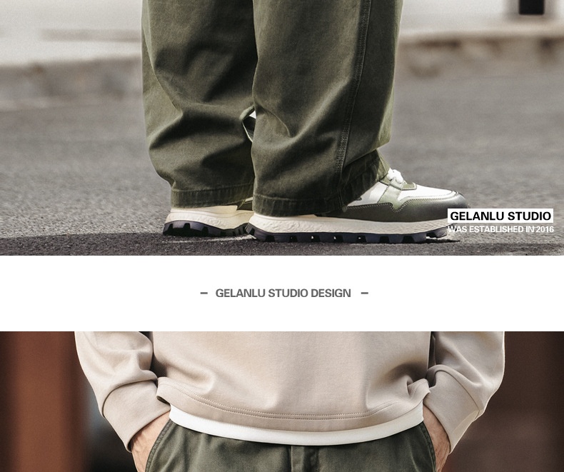 Pantaloni cargo uomo retro ampio dritto gamba larga cotone_voghion.com