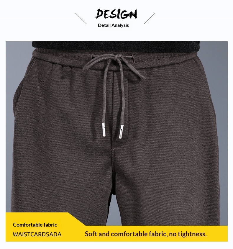 Men's Heavyweight Casual Pants Fleece Lined Thickened Trousers_voghion.com