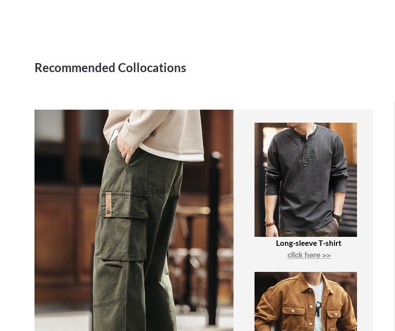 Pantaloni cargo uomo retro ampio dritto gamba larga cotone_voghion.com