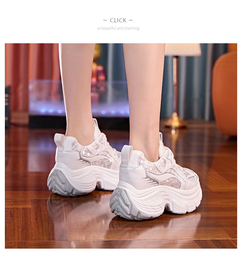 Breathable Mesh Dad Trainers Thick Sole Height Increasing Shoes_voghion.com
