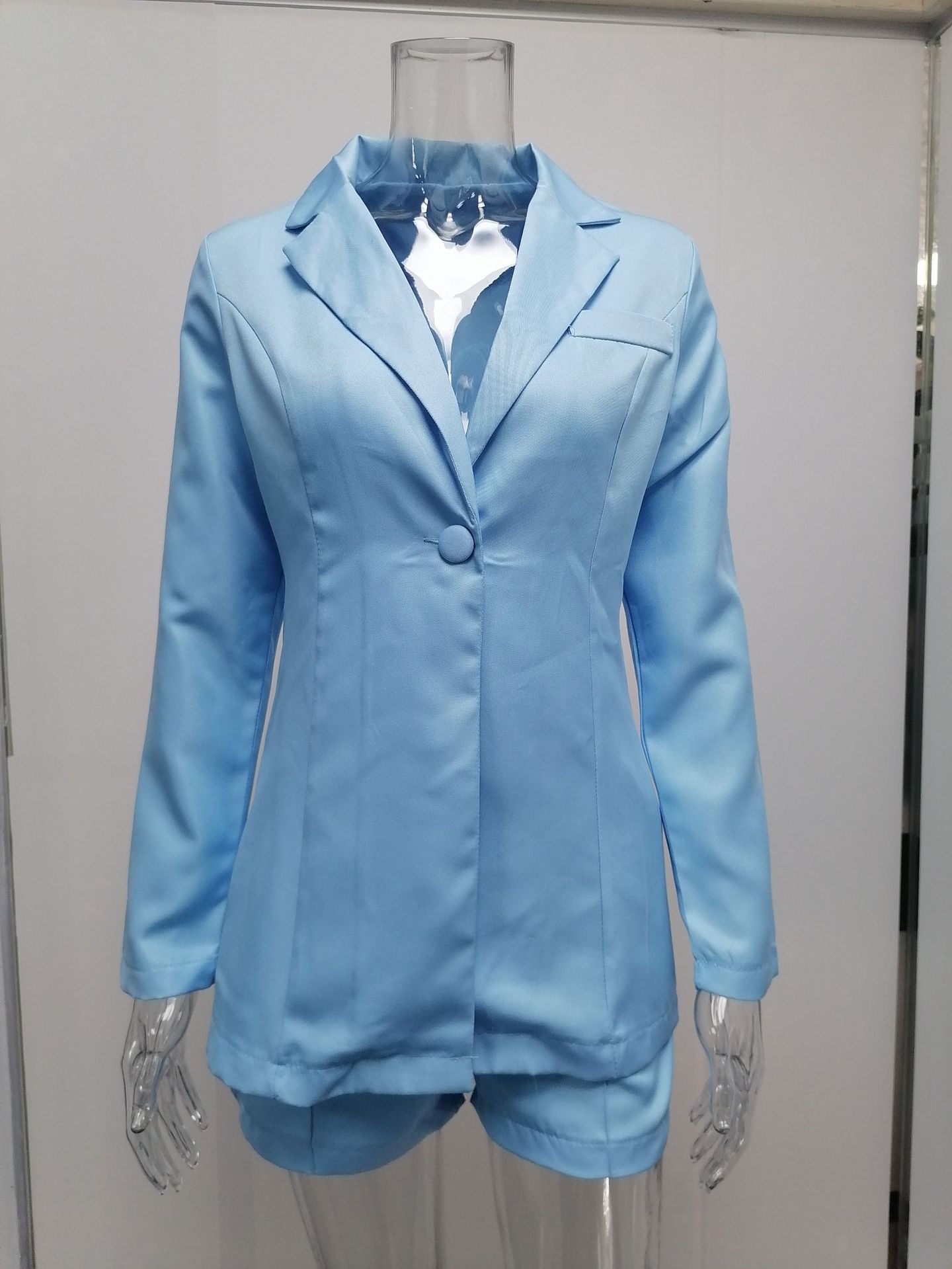 Elegant Women Active Blazer Jacket And Shorts Set For Autumn_voghion.com