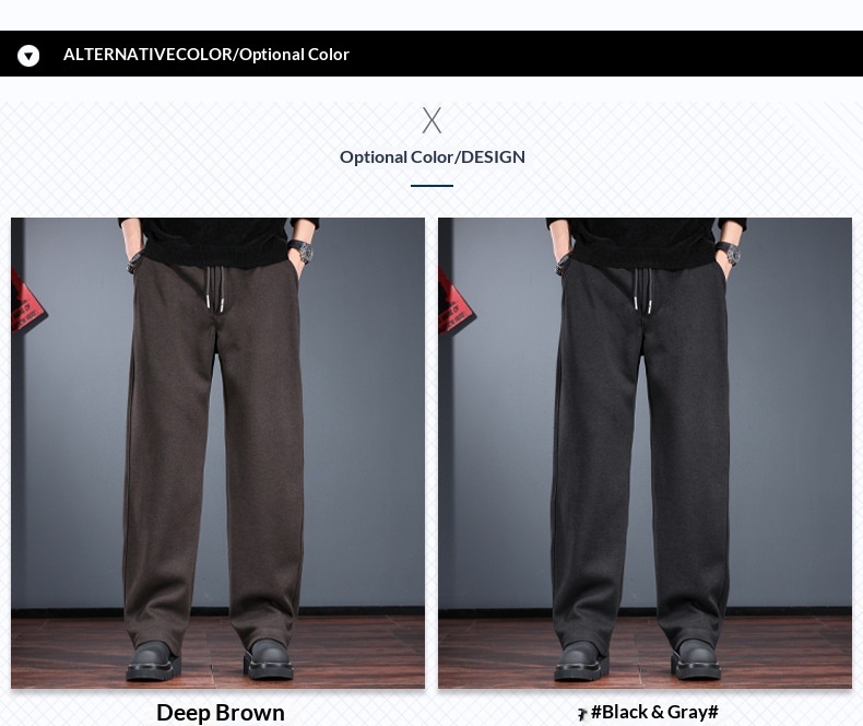 Men's Heavyweight Casual Pants Fleece Lined Thickened Trousers_voghion.com
