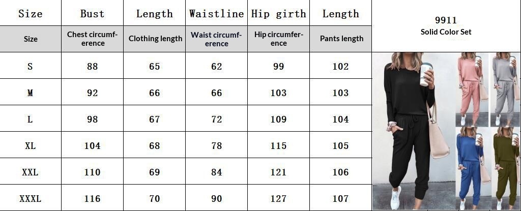 Women's Active Set Long Sleeve Solid Colour Casual Sportswear_voghion.com