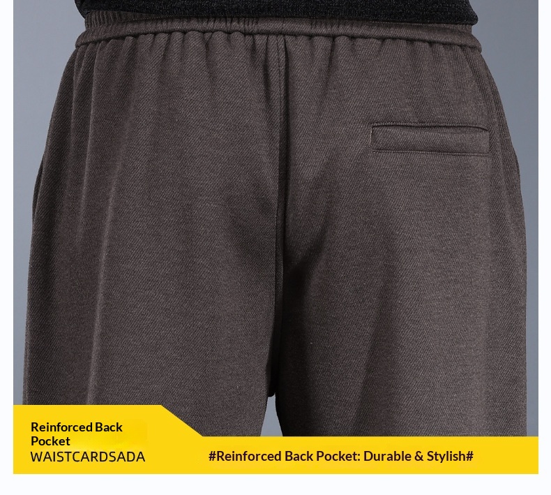 Men's Heavyweight Casual Pants Fleece Lined Thickened Trousers_voghion.com