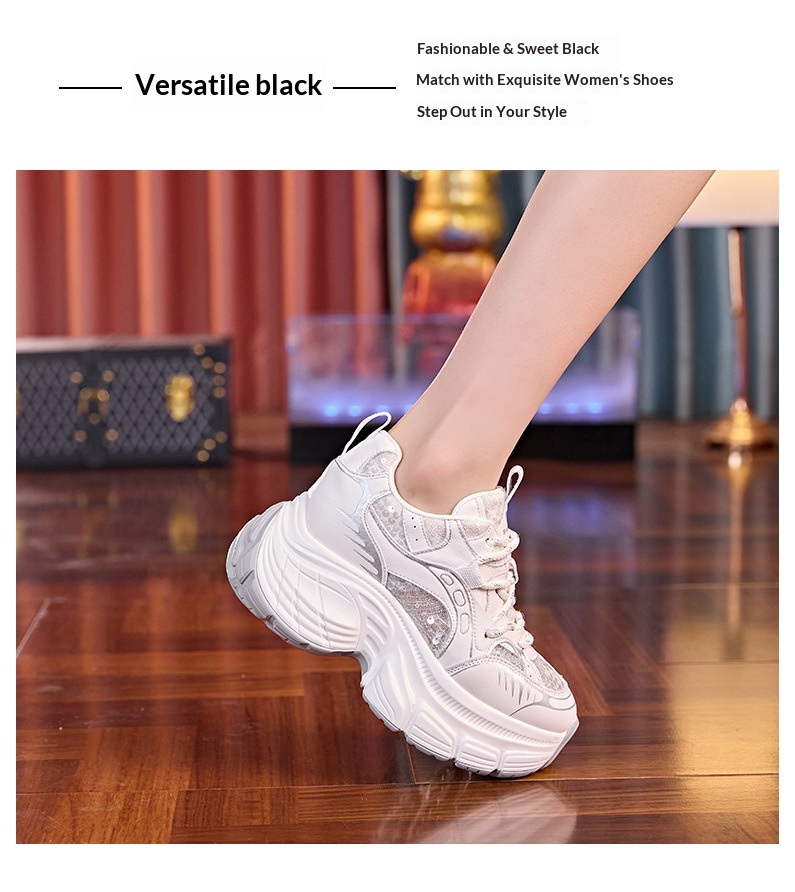 Breathable Mesh Dad Trainers Thick Sole Height Increasing Shoes_voghion.com